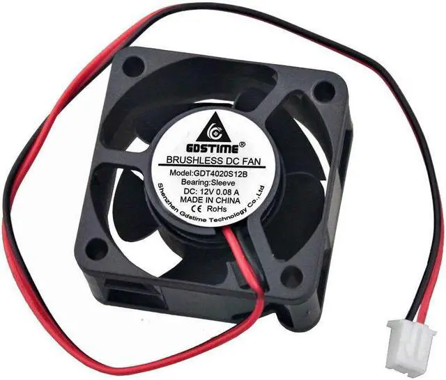 Alt view image 6 of 6 - 2pcs 4cm 40x40x20mm DC 12V Plastic Small Brushless Cooling Cooler Fan 40mm x 20mm 4020
