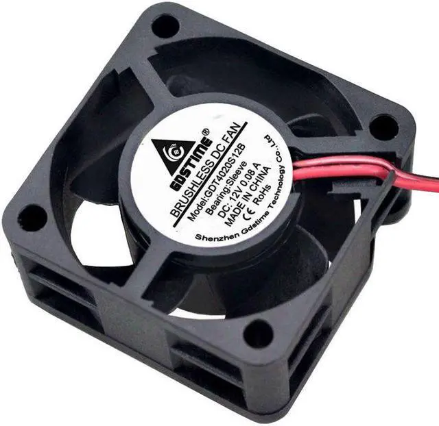 Alt view image 4 of 6 - 2pcs 4cm 40x40x20mm DC 12V Plastic Small Brushless Cooling Cooler Fan 40mm x 20mm 4020