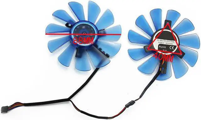 Alt view image 4 of 5 - 88mm FDC10U12S9 C RX 570 GPU VGA Alternative 4Pin Cooler Fan For HIS RX 570 IceQ X 4GB 8GB RX470 Graphics Card Cooling Fan