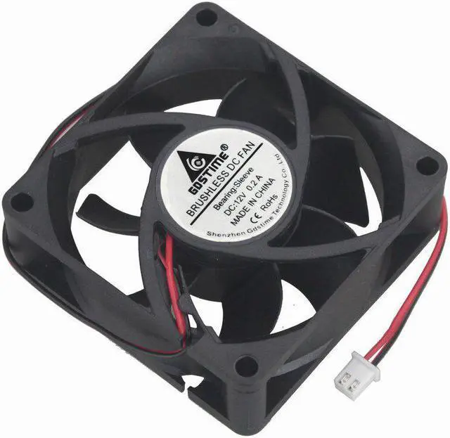 Main image of 2 Pcs 2Pin 70mm x 25mm PC Case Cooling Fan 12V Computer Case Cooler 70x70x25mm DC Brushless Cooling Fan 7cm 7025s