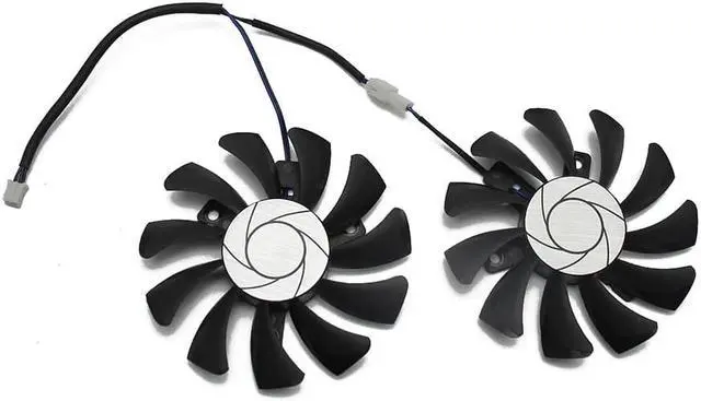 Alt view image 2 of 5 - HA8010H12F Z 75MM 2Pin GTX1050 GTX1050Ti GPU Cooler DUAL Fan For MSI Geforce GTX 1050 1050TI TOC Graphic Card Cooling Fan
