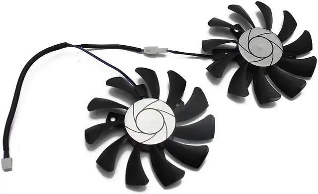 Alt view image 3 of 5 - HA8010H12F Z 75MM 2Pin GTX1050 GTX1050Ti GPU Cooler DUAL Fan For MSI Geforce GTX 1050 1050TI TOC Graphic Card Cooling Fan