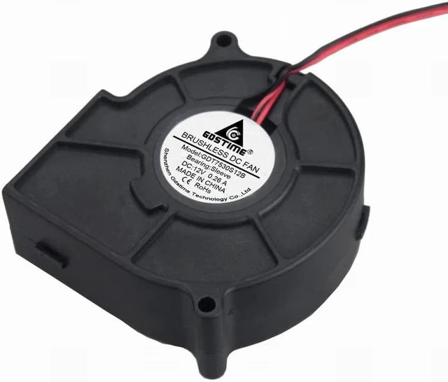 2PCS Lot 75mm DC 12V Brushless Cooling Exhaust Blower Cooler Fan 12 ...