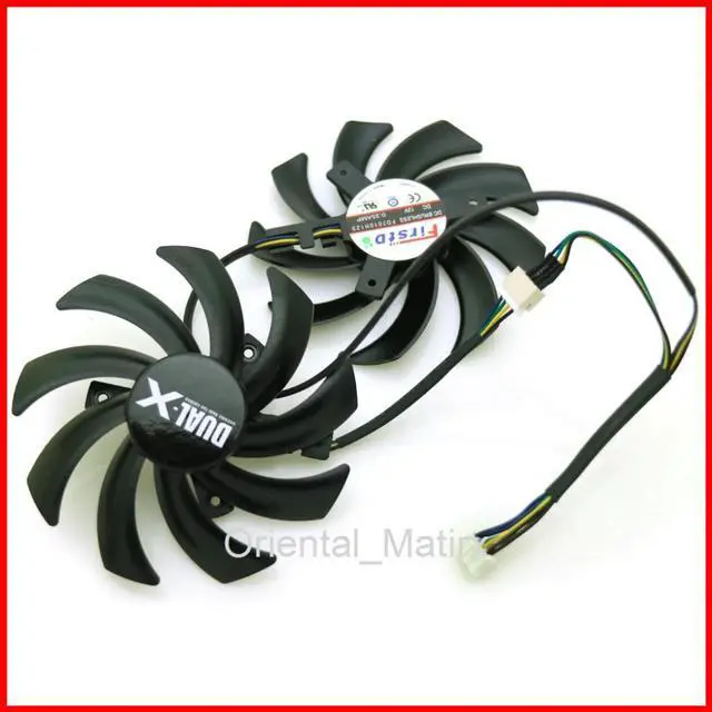 Alt view image 2 of 6 - 2pcs/lot 85mm FD7010H12S 12V 40mm Hole Graphics Video Card Replacement For Sapphire HD 7790 7850 7870 7950 Cooler Cooling Fan