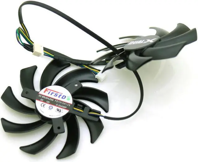 Alt view image 3 of 6 - 2pcs/lot 85mm FD7010H12S 12V 40mm Hole Graphics Video Card Replacement For Sapphire HD 7790 7850 7870 7950 Cooler Cooling Fan
