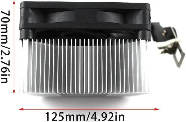 Alt view image 6 of 6 - Universal Super Quiet Computer PC Silent Cooler CPU Cooling Fan Hydraulic Bearing Heat Sink Radiator Aluminum