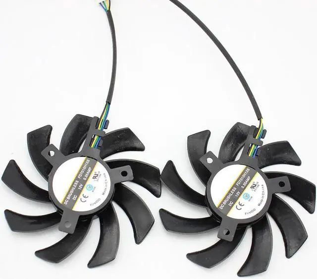 Alt view image 3 of 5 - 2PCS/lot 85mm FD7010H12S Dual Cooler Fan Replace For Sapphire R9 270 280X HD7870 HD7950 HD7850 HD6850 Graphics Card Cooling Fans