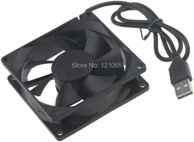Alt view image 4 of 5 - 2Pieces LOT DC 5V USB power 8cm 80mm x 25mm 8025 Brushless Cooling cooler Fan Hydraulic