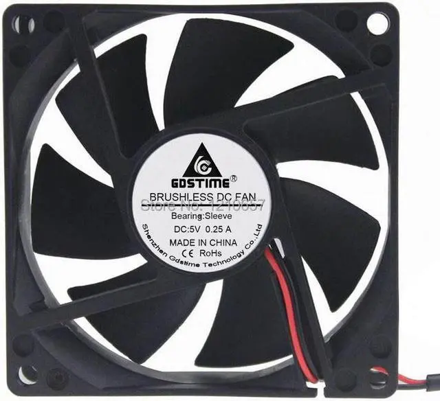 Alt view image 2 of 5 - 2Pieces LOT DC 5V USB power 8cm 80mm x 25mm 8025 Brushless Cooling cooler Fan Hydraulic