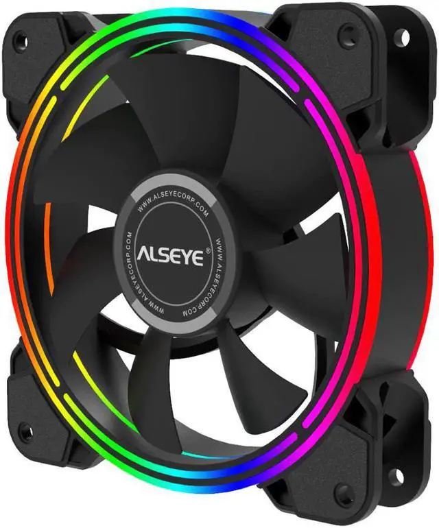 Alt view image 2 of 6 - HALO PC Cooling Fan 4 pin PWM 120mm Static LED RGB Computer Fan for Case and CPU Fan Replacement