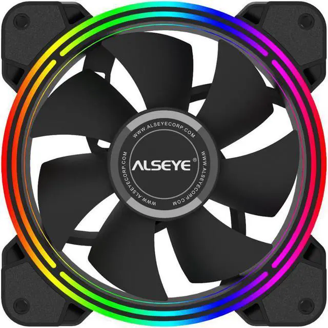 Alt view image 3 of 6 - HALO PC Cooling Fan 4 pin PWM 120mm Static LED RGB Computer Fan for Case and CPU Fan Replacement