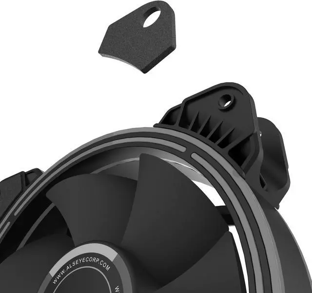 Alt view image 5 of 6 - HALO PC Cooling Fan 4 pin PWM 120mm Static LED RGB Computer Fan for Case and CPU Fan Replacement