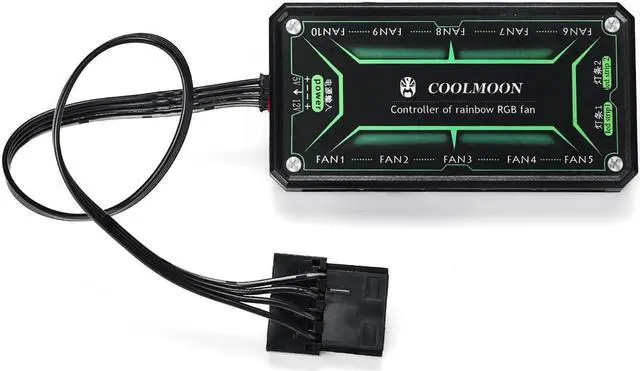 Alt view image 3 of 6 - For PC Case Fan Cooling Cooler Fan Adapter LED RGB Remote Controller+RF Wireless Remote Control Computer Components Accessories