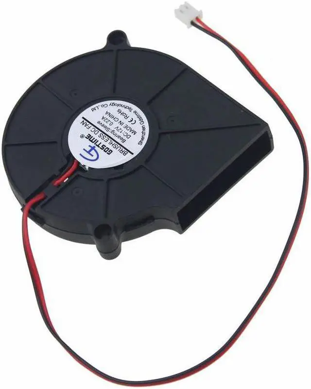Alt view image 3 of 6 - 2 pcs 75mm x 15mm Brushless 12 V 2Pin DC Cooling Blower Fan 7515 7cm 75x15mm 7.5cm