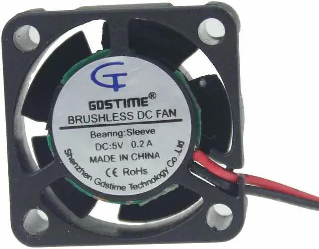 Alt view image 4 of 6 - 5 pcs 25mm x 10mm DC Fan 5V 25x25mm PC Chipset Heatsink Cooling Fan Small Radiator Cooler 2 Pin Two Wire 2510