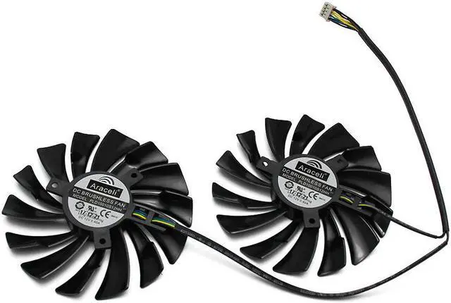 Alt view image 4 of 4 - 2PCS/lot 95MM PLD10010S12HH Cooler Fan Replacement For MSI Radeon R9 380 Armor 2X GTX 1060 970 RX580 Graphics Video Card Cooling