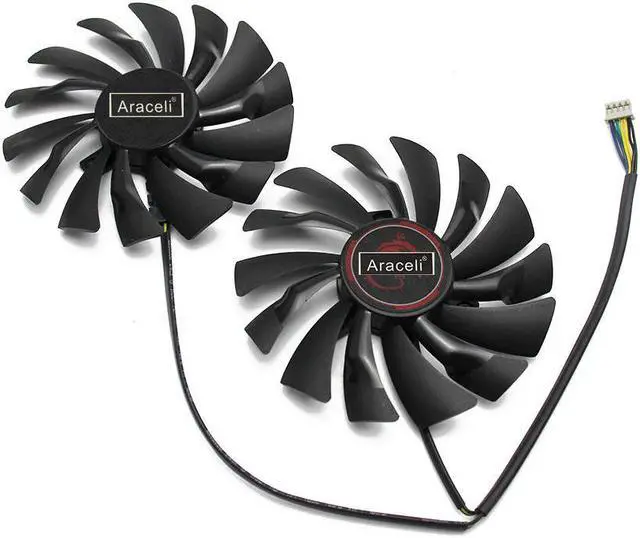 Alt view image 2 of 4 - 2PCS/lot 95MM PLD10010S12HH Cooler Fan Replacement For MSI Radeon R9 380 Armor 2X GTX 1060 970 RX580 Graphics Video Card Cooling