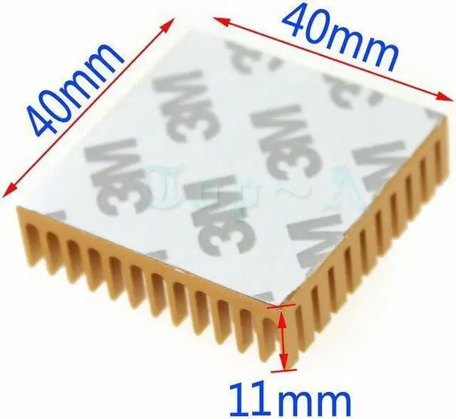 Alt view image 5 of 6 - 10 pcs Aluminum Heatsink 40mm x 11mm Cooling Fan Heat sink Radiator for LED Power Memory Chip IC Transistor 40X40X11mm