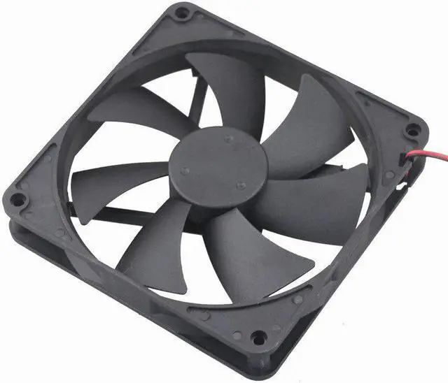 Alt view image 4 of 6 - 2 pcs 2Pin 14cm 140x140mm 5.5 inch 12V Brushless DC Fan Computer PC Case Cooler Cooling Radiator 140mm x 25mm