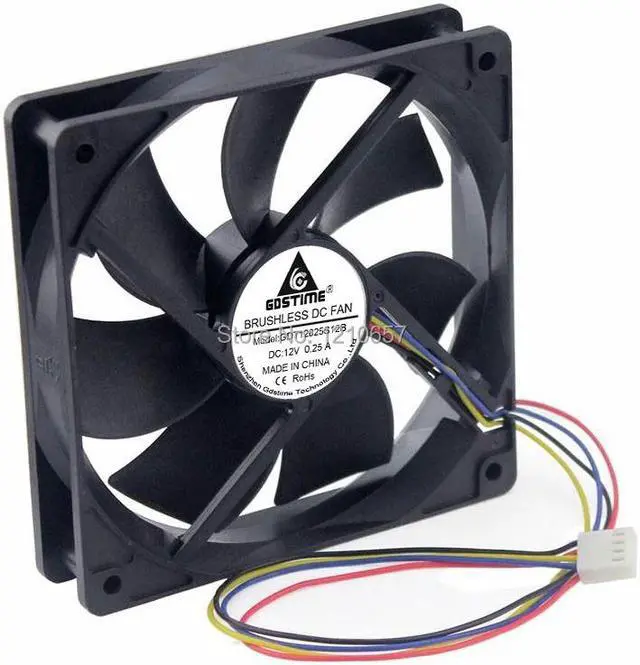 Alt view image 3 of 6 - 2PCS lot Hydraulic 120mm x 25mm 12cm 4 Pin 12V PWM FG Cooling Fan for Computer CPU Cooler