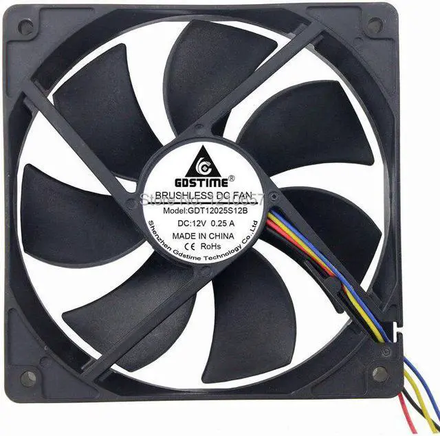 Alt view image 4 of 6 - 2PCS lot Hydraulic 120mm x 25mm 12cm 4 Pin 12V PWM FG Cooling Fan for Computer CPU Cooler
