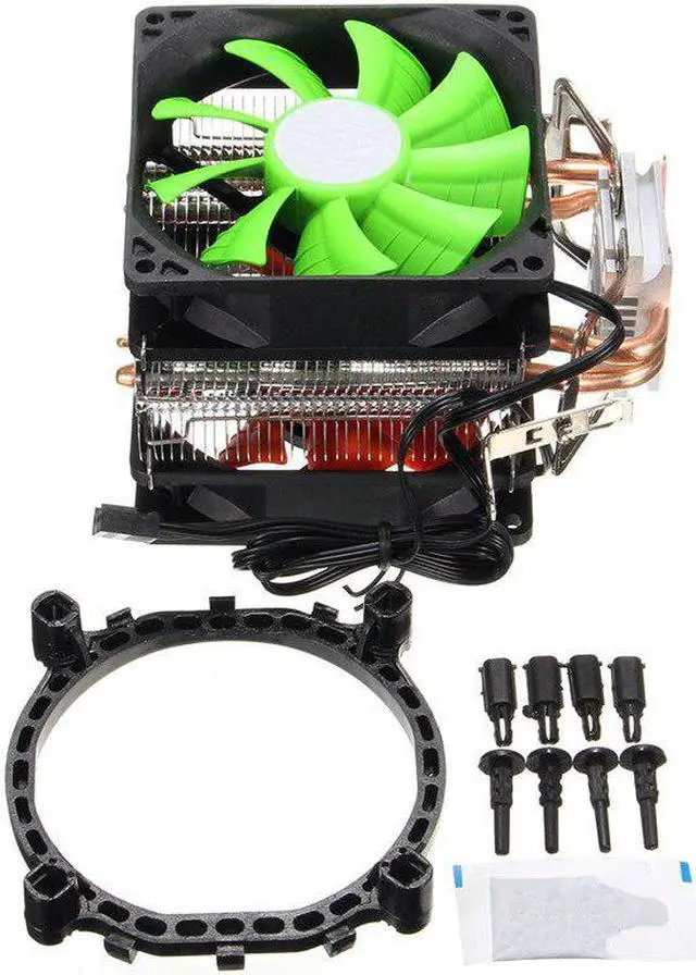 Alt view image 6 of 6 - Computer Cooler Fan Hydraulic Dual Heatpipe CPU Fans Cooling Heatsink For Intel LGA775/1156/1155 AMD for AM4 Ryzen for Pentium