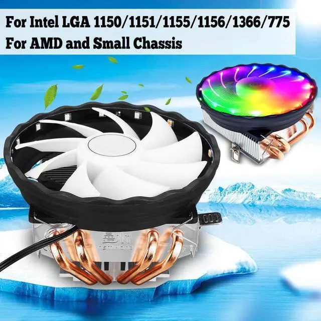Main image of 120mm LED RGB Fan 4 Heatpipe Radiator CPU Cooler Cooling for Intel LGA 1150/1151/1155/1156/1366/775 for AMD AM3+ AM3 AM2+ AM2