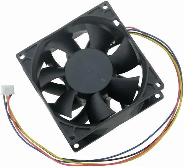 Alt view image 4 of 6 - 1 Piece 92mm Dual Ball 12V PC Case CPU Radiator 9cm 9238 Brushless Computer DC Cooling Fan 90mm x 38mm 4 Pin 4 Wire