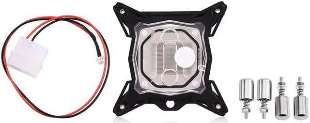 Alt view image 2 of 6 - Universal 0.3Mm Mini Computer Cpu Cooling Water Block Cooler Kit Red Copper Base For Intel Without The Quick Twist Joint