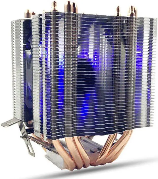 Alt view image 2 of 6 - LED Blue Light CPU Fan 6X Heat Pipe For Intel LAG 1155 1156 AMD Socket AM3/AM2 High Quality Computer Cooler Cooling Fan For CPU