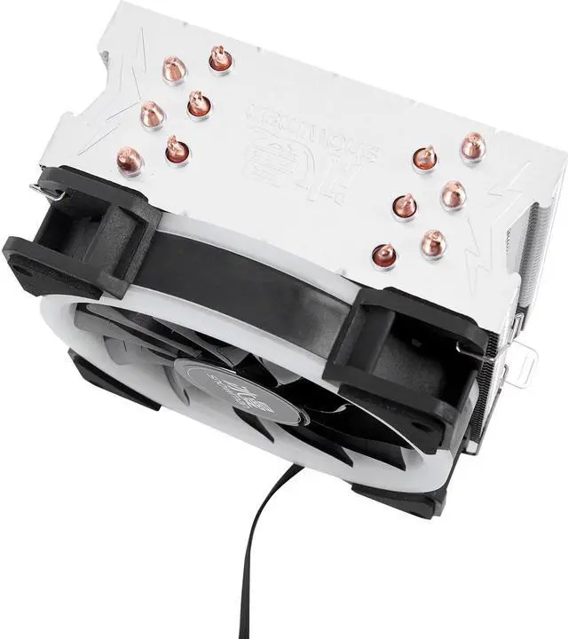 Alt view image 3 of 5 - 4PIN CPU cooler 6 heatpipe Single RGB LED fan cooling 12cm fan LGA775 1151 115x 1366 support Intel AMD