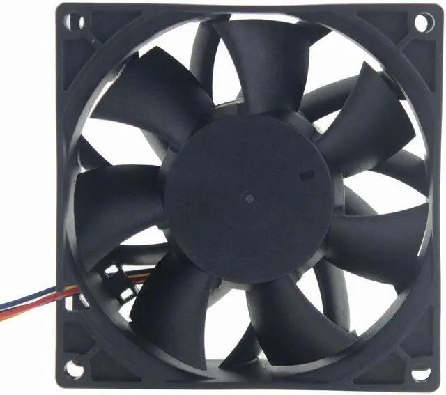 Alt view image 2 of 6 - 2 Pcs DC Brushless Fan 12V 80x80mm 4 Pin Two Ball Bearing Radiator 80mm x 38mm CPU PC Case Cooling Fan 12 Volt 8cm