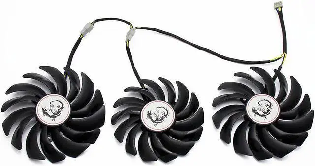 Alt view image 2 of 6 - PLD10010S12HH PLD09210S12HH 4Pin Cooler Fan Replacement For MSI GEFORCE GTX 1080 Ti Gaming X Trio Graphics Card Cooling Fans