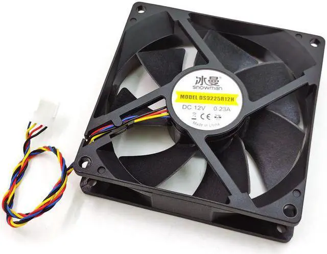 Alt view image 4 of 6 - 90mm 4 Pin PWM Fan 92mm Computer Case Fan Silent 9CM CPU Cooling Fan Quiet PC Cooler Fan Case Fan DC12V Adjust Fan Speed