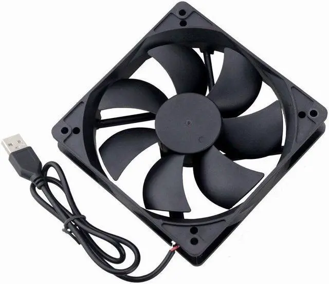 Alt view image 4 of 6 - 1 Pcs High Airflow 2000RPM 120mm x 25mm 12025 5V DC USB Power Supply Internet Computer Case Cooler Cooling Fan 120*120mm