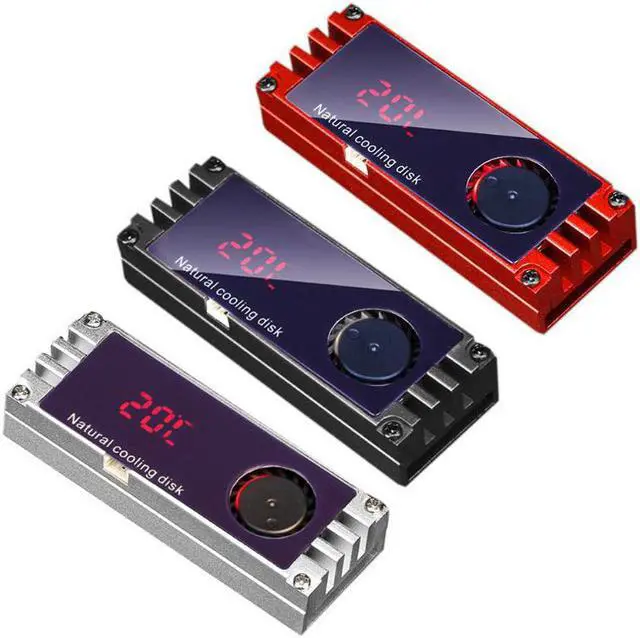 Main image of Cooling Warship Fan Temperature OLED Digital Display M.2 2280 SSD Nano Silicone Thermal Pad Wafer Cooling Fan Heatsink