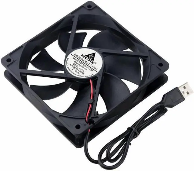 Main image of 1 Pcs High Airflow 2000RPM 120mm x 25mm 12025 5V DC USB Power Supply Internet Computer Case Cooler Cooling Fan 120*120mm