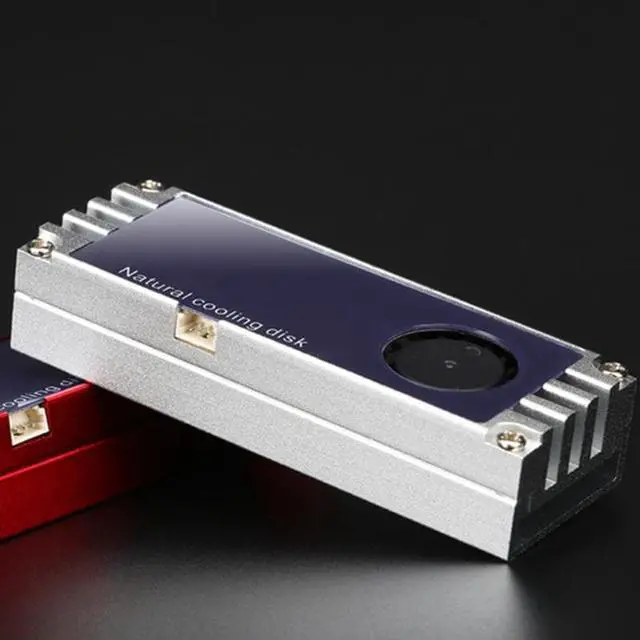 Alt view image 5 of 6 - Cooling Warship Fan Temperature OLED Digital Display M.2 2280 SSD Nano Silicone Thermal Pad Wafer Cooling Fan Heatsink