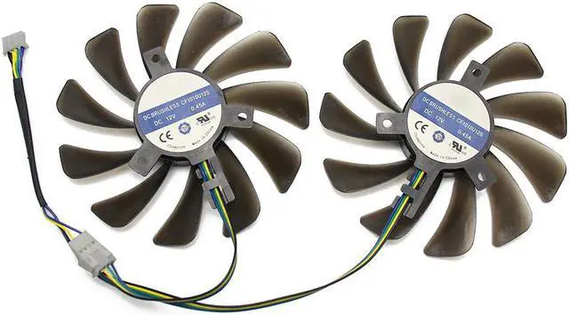 Alt view image 4 of 5 - 2PCS/lot 95MM FDC10U12S9 C CF1010U12S Cooler Fan Replace For XFX AMD Radeon RX 580 590 RX580 RX590 Graphics Card Cooling Fan