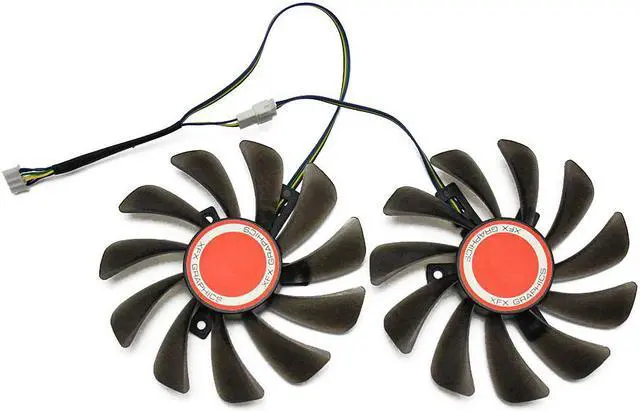 Alt view image 2 of 5 - 2PCS/lot 95MM FDC10U12S9 C CF1010U12S Cooler Fan Replace For XFX AMD Radeon RX 580 590 RX580 RX590 Graphics Card Cooling Fan