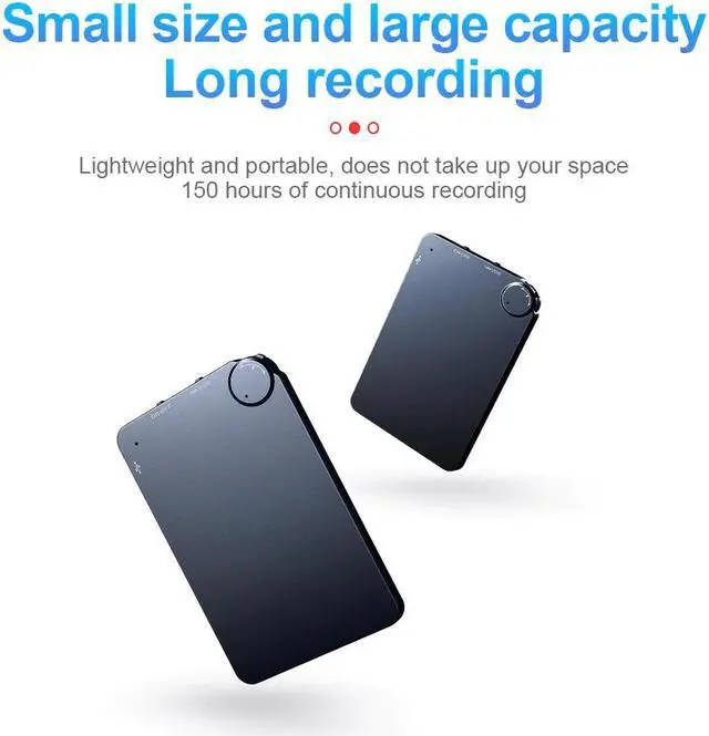 Alt view image 3 of 6 - 150Hours Ultra-thin Card Digtal Voice Recorder Oculta 32GB Mini Activated Professional Sound Record Micro Flash Drive Dictaphone(8GB)