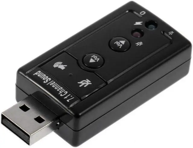 Alt view image 2 of 6 - Professional 7.1 Channel Universal External USB Sound Card Mini USB 2.0 12Mbps U Disk For Audio Sound Adapter