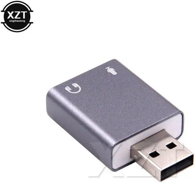 Alt view image 2 of 6 - External USB Sound Card Ultra-portable HIFI Magic Voice 7.1CH Microphone-in Audio-out port Free Drive Plug Sound Card