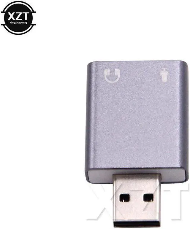 Alt view image 4 of 6 - External USB Sound Card Ultra-portable HIFI Magic Voice 7.1CH Microphone-in Audio-out port Free Drive Plug Sound Card