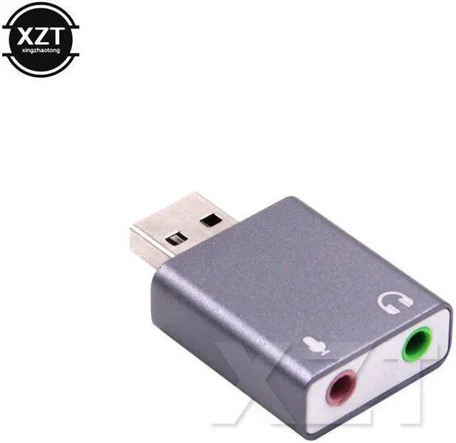 Alt view image 5 of 6 - External USB Sound Card Ultra-portable HIFI Magic Voice 7.1CH Microphone-in Audio-out port Free Drive Plug Sound Card