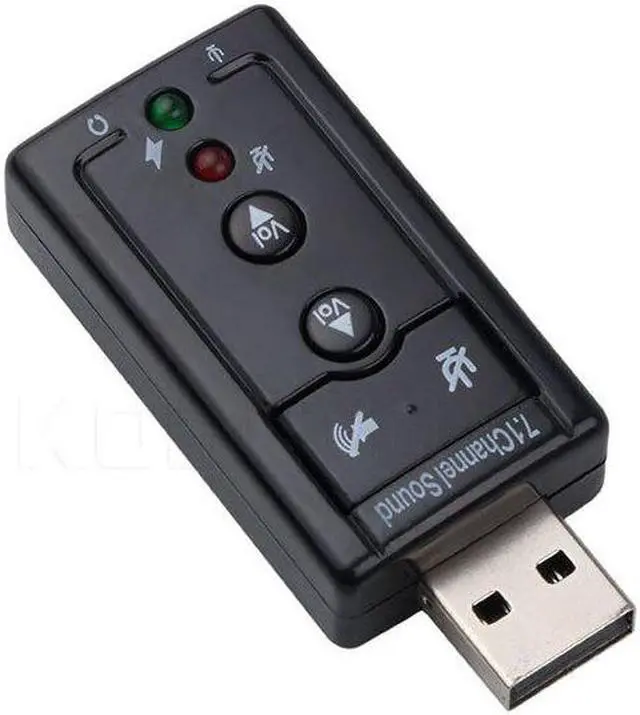 Alt view image 2 of 6 - 3D External 7.1 CH Channel USB Audio Sound Card Mic Adapter Speaker 3.5mm Jack Stereo Headset For Win XP 7 8 Linux Android Black