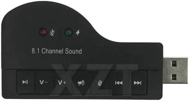 Main image of Hot Piano Shaped USB 2.0 External 8.1 Channel Stereo Virtual Sound Card Audio Adapter with Multifunction Key for Laptop