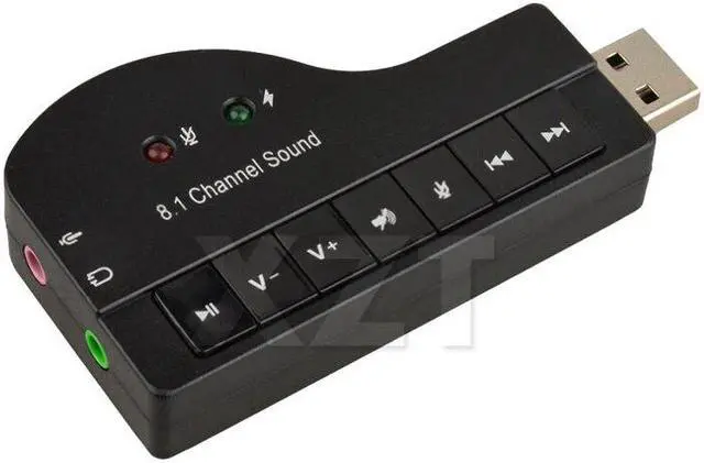 Alt view image 2 of 3 - Hot Piano Shaped USB 2.0 External 8.1 Channel Stereo Virtual Sound Card Audio Adapter with Multifunction Key for Laptop