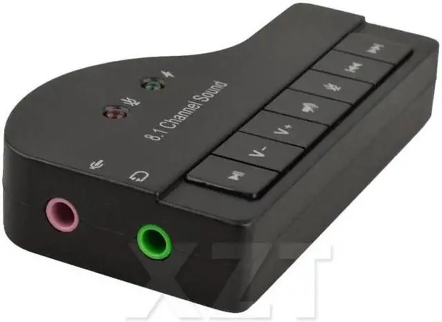 Alt view image 3 of 3 - Hot Piano Shaped USB 2.0 External 8.1 Channel Stereo Virtual Sound Card Audio Adapter with Multifunction Key for Laptop