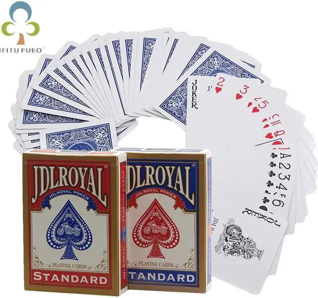 Main image of Newest Jdlroyal Poker Red/Blue Regular Playing Cards Standard Sealed Decks Magic Tricks Poker Playing Cards Magice Tricks GYH